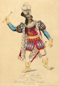 Colored drawing of James Hewlett as Richard the Third, African Grove Theatre, 1821-1831 (Public Domain Image)